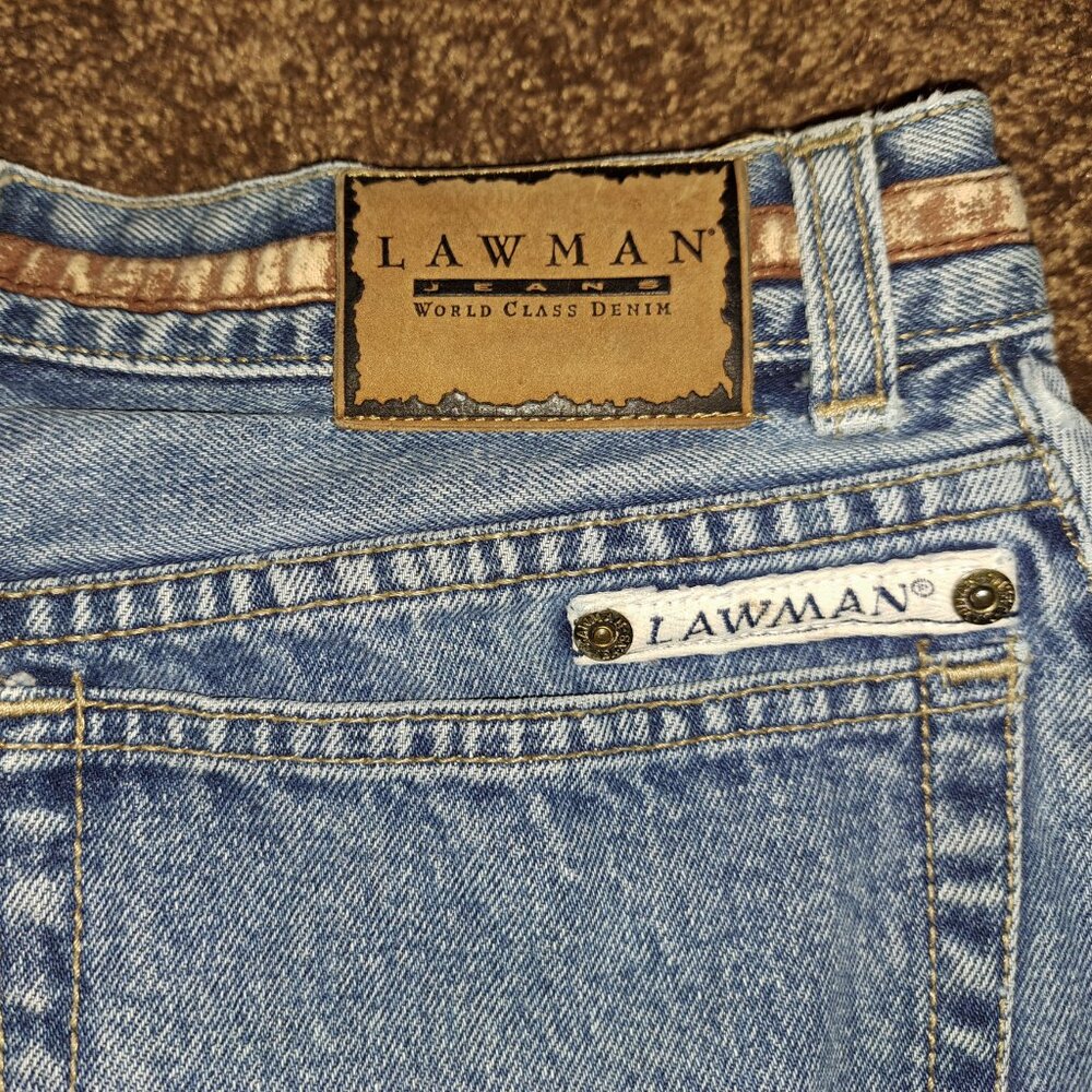 Vintage Lawman World Class High Rise Denim Jeans, 80's size 11 - Picture 10 of 10